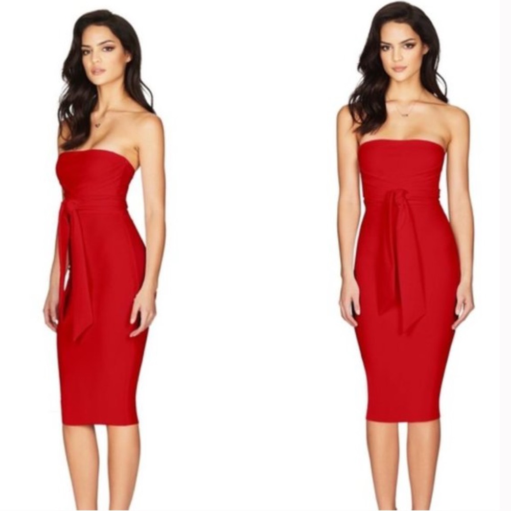 Nookie Royal Strapless Midi Dress